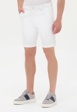 Erkek Beyaz Dokuma Şort - 50263898004