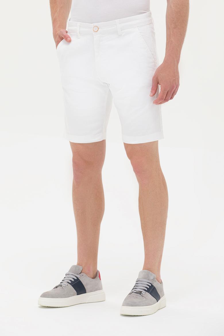 Erkek Beyaz Dokuma Şort - 50263898004