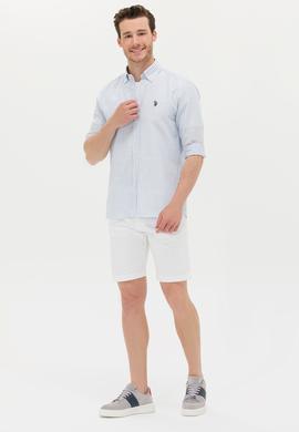 Erkek Beyaz Dokuma Şort - 50263898004
