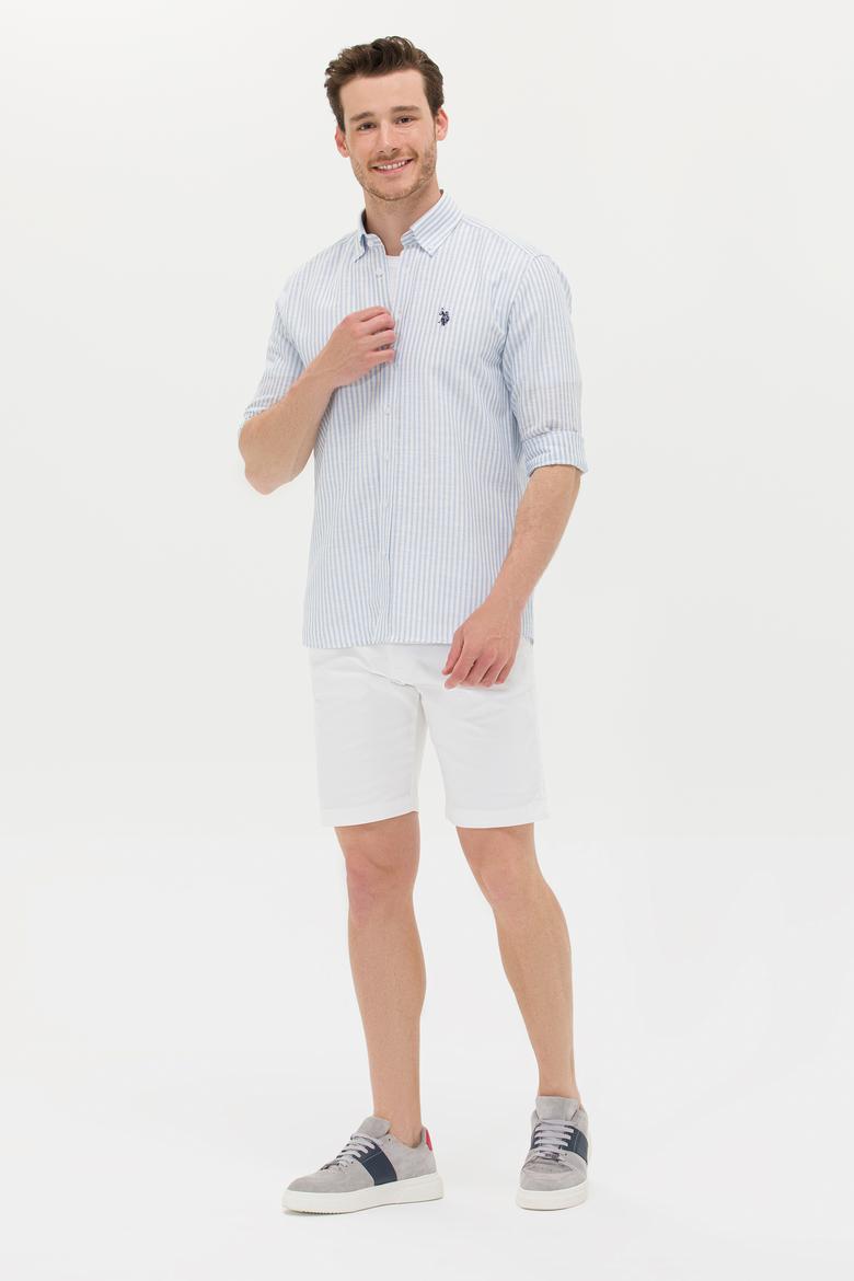 Erkek Beyaz Dokuma Şort - 50263898004