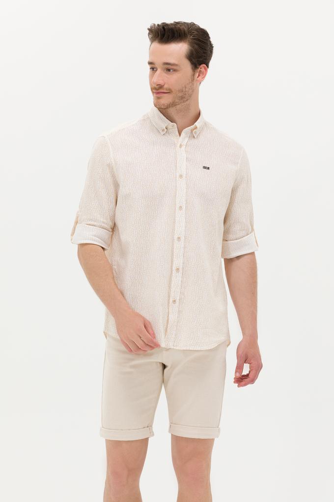 Erkek Taş Uzun Kollu Gömlek