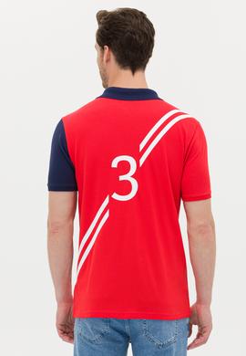 Erkek Kırmızı Polo Yaka Tişört - 50263339016