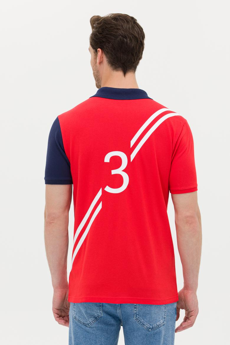 Erkek Kırmızı Polo Yaka Tişört - 50263339016