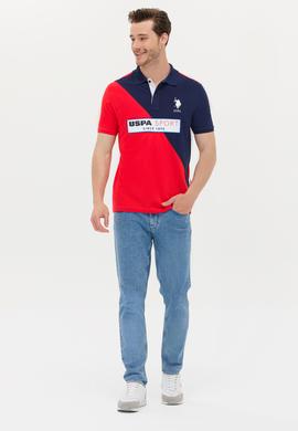 Erkek Kırmızı Polo Yaka Tişört - 50263339016