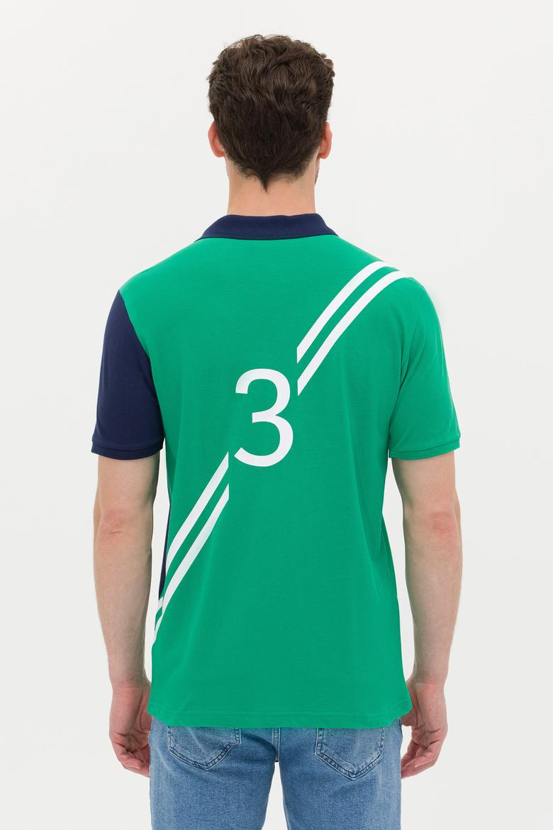 Erkek Yeşil Polo Yaka Tişört - 50263339026