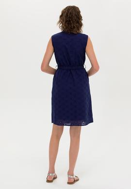 Kadın Lacivert Dokuma Elbise - 50262585006
