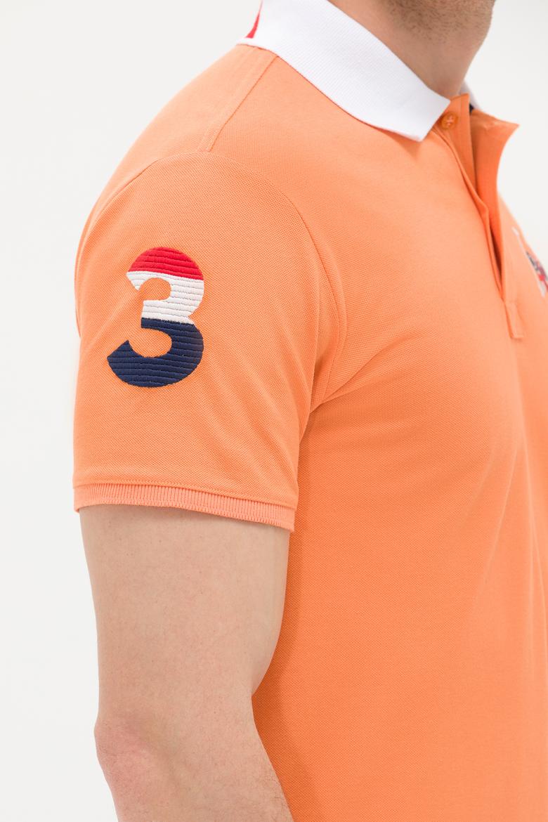 Erkek Turuncu Basic Polo Yaka Tişört - 50263005083