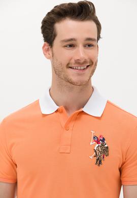 Erkek Turuncu Basic Polo Yaka Tişört - 50263005083