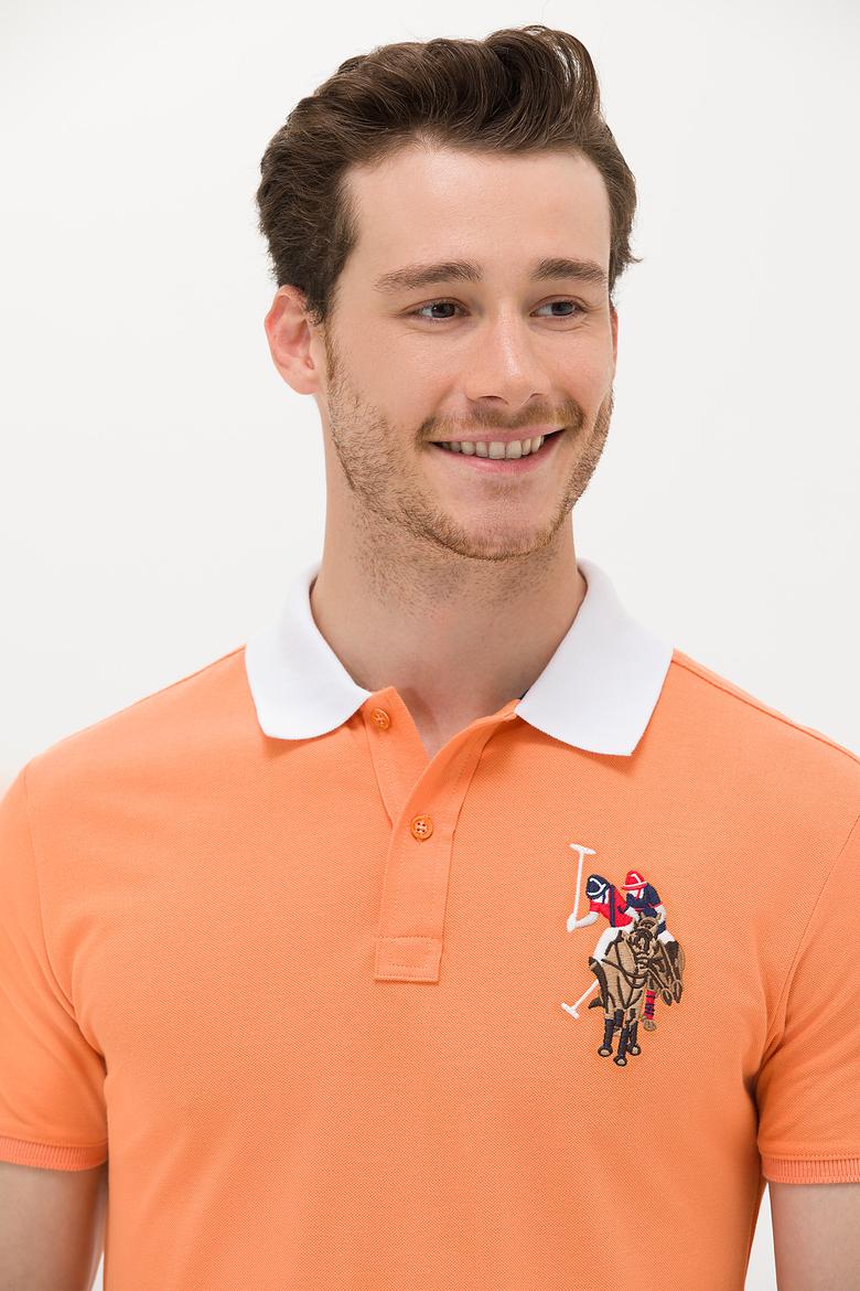 Erkek Turuncu Basic Polo Yaka Tişört - 50263005083