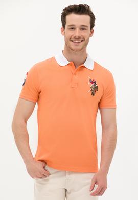 Erkek Turuncu Basic Polo Yaka Tişört - 50263005083