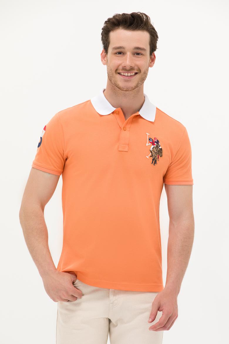 Erkek Turuncu Basic Polo Yaka Tişört - 50263005083