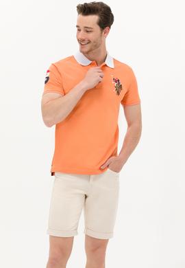 Erkek Turuncu Basic Polo Yaka Tişört - 50263005083