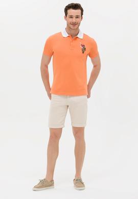 Erkek Turuncu Basic Polo Yaka Tişört - 50263005083
