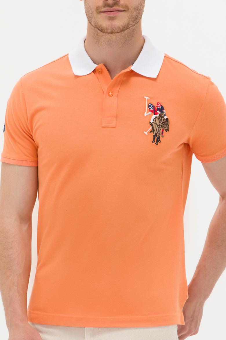 Erkek Turuncu Basic Polo Yaka Tişört - 50263005083