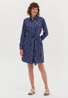 Kadın Lacivert Dokuma Elbise - 50269607005