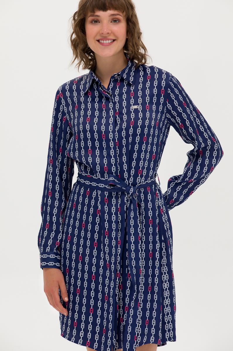 Kadın Lacivert Dokuma Elbise