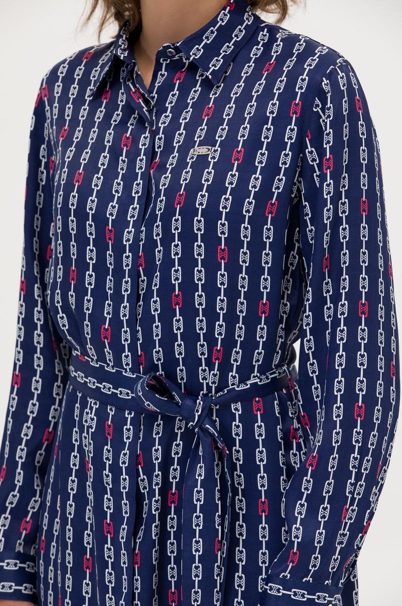 Kadın Lacivert Dokuma Elbise