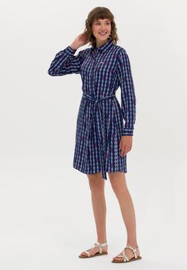 Kadın Lacivert Dokuma Elbise - 50269607005