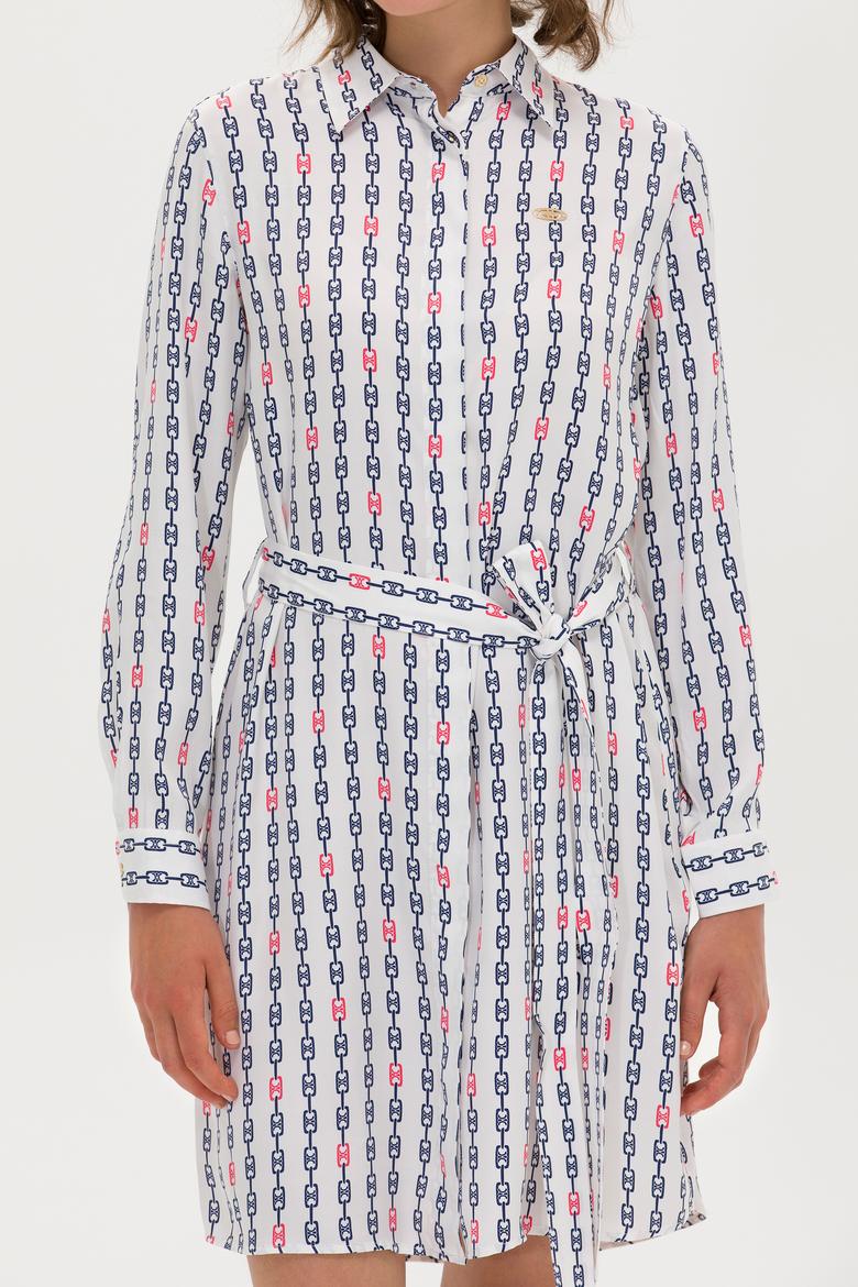 Kadın Beyaz Dokuma Elbise - 50269607012