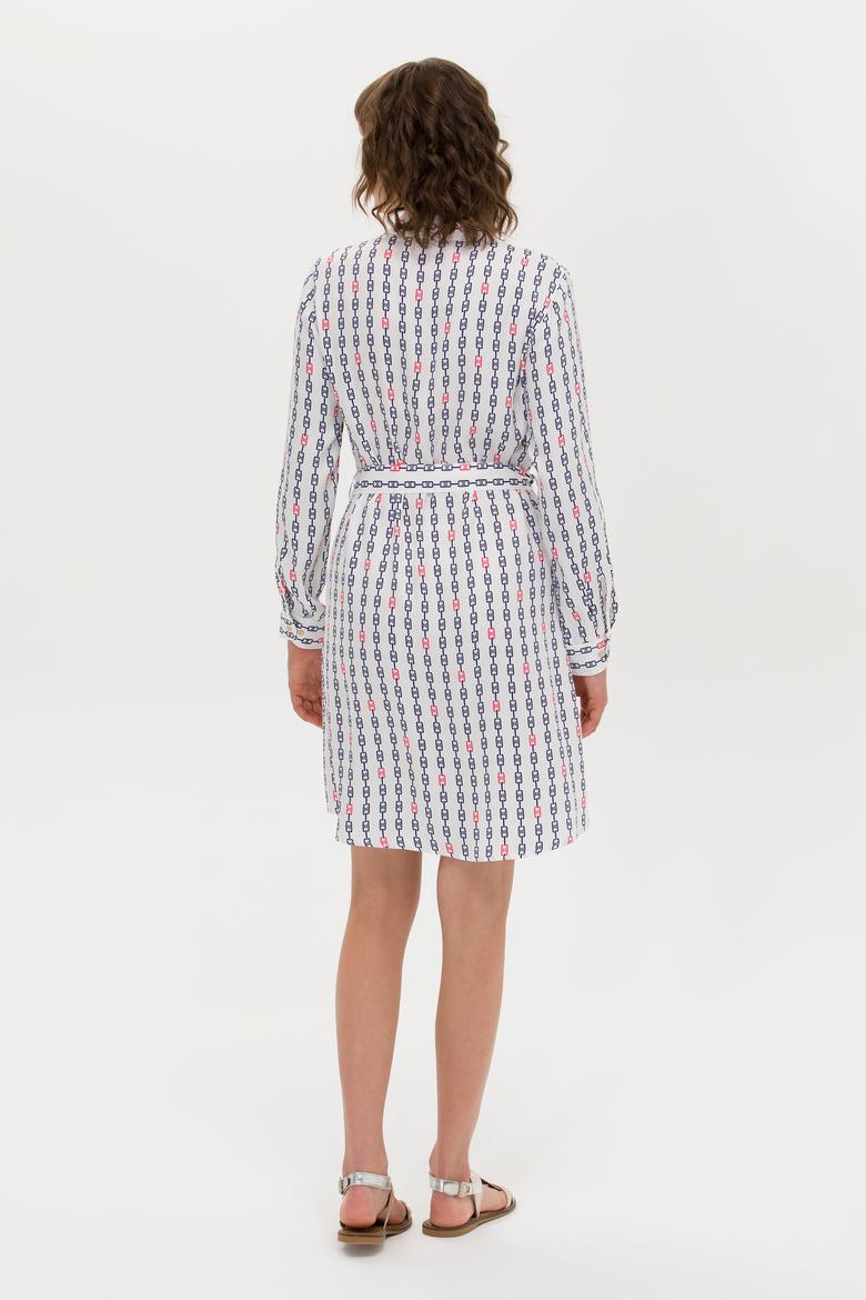 Kadın Beyaz Dokuma Elbise - 50269607012