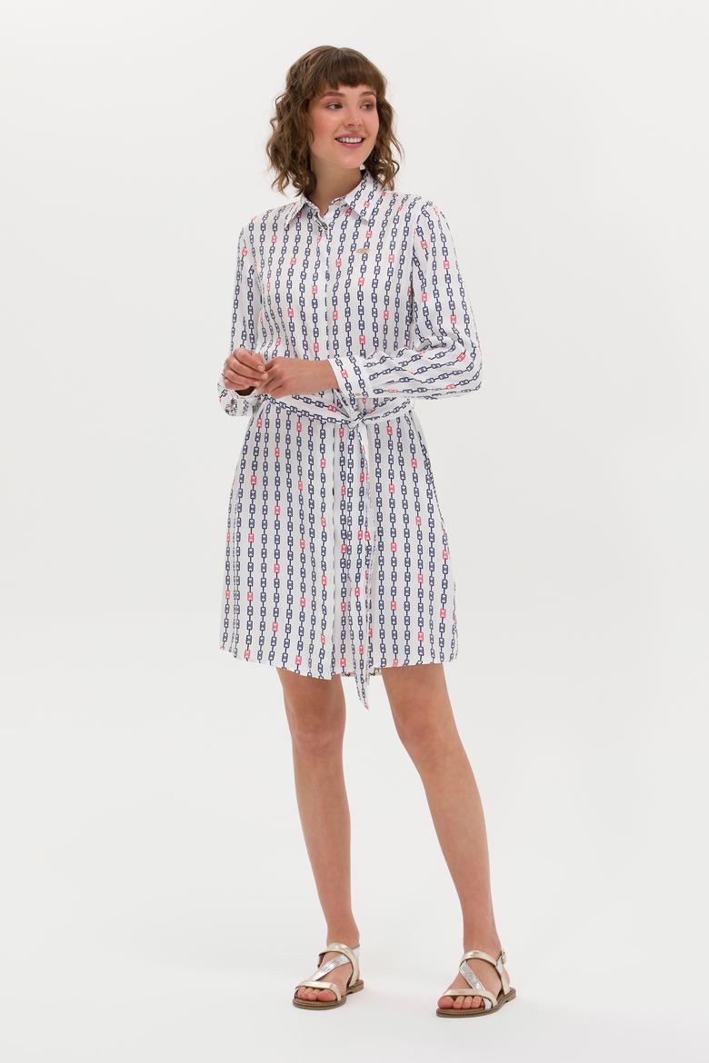 Kadın Beyaz Dokuma Elbise - 50269607012