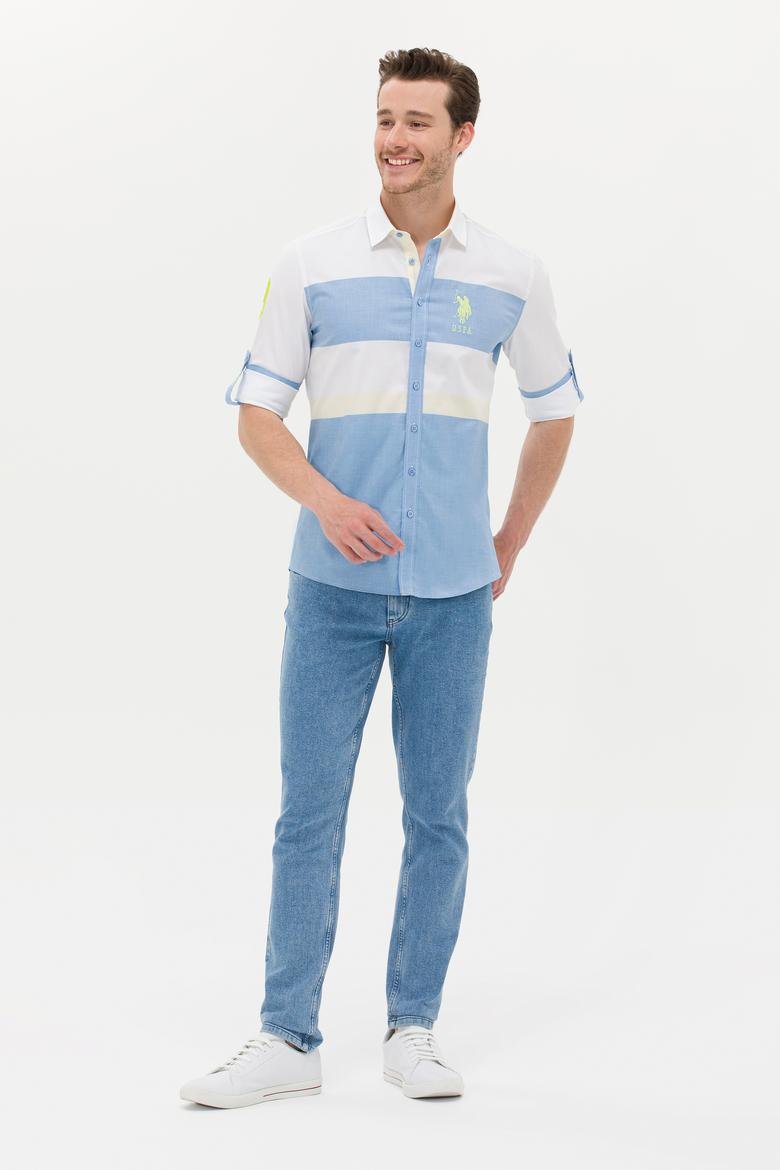 Erkek Saks Uzun Kollu Gömlek - 50264085026