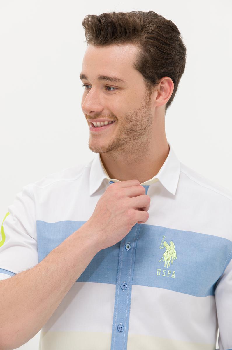 Erkek Saks Uzun Kollu Gömlek