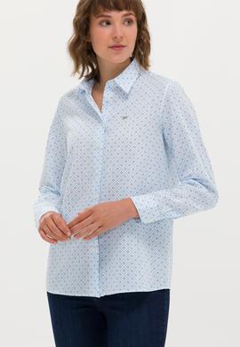 Kadın Mavi Uzun Kollu Gömlek - 50264292011