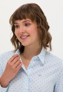 Kadın Mavi Uzun Kollu Gömlek - 50264292011