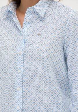 Kadın Mavi Uzun Kollu Gömlek - 50264292011