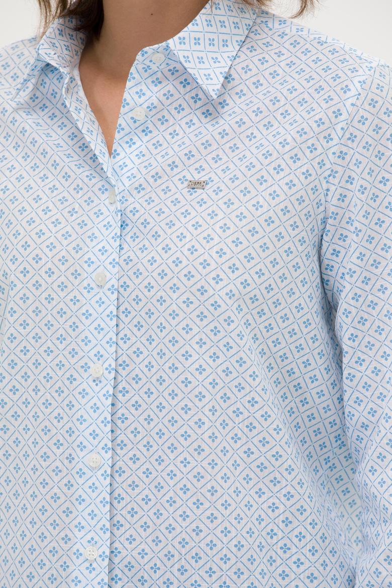 Kadın Mavi Uzun Kollu Gömlek - 50264292011