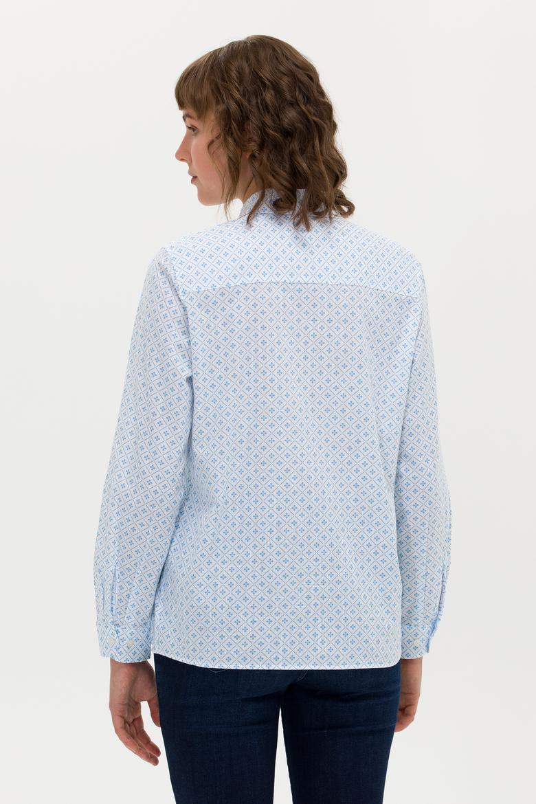 Kadın Mavi Uzun Kollu Gömlek - 50264292011