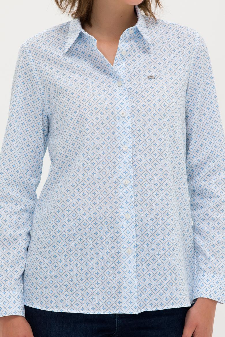 Kadın Mavi Uzun Kollu Gömlek - 50264292011