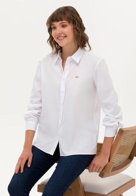 Kadın Beyaz Uzun Kollu Gömlek - 50266558014