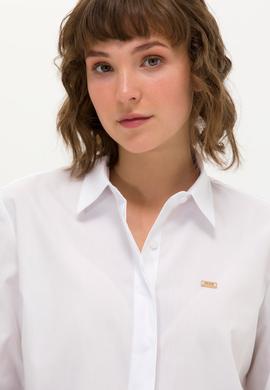 Kadın Beyaz Uzun Kollu Gömlek - 50266558014