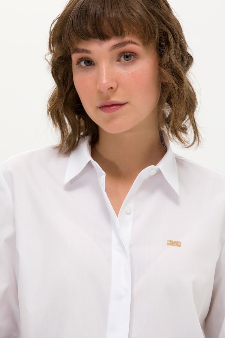 Kadın Beyaz Uzun Kollu Gömlek - 50266558014