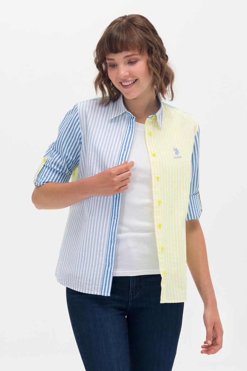 Kadın Neon Sarı Uzun Kollu Gömlek