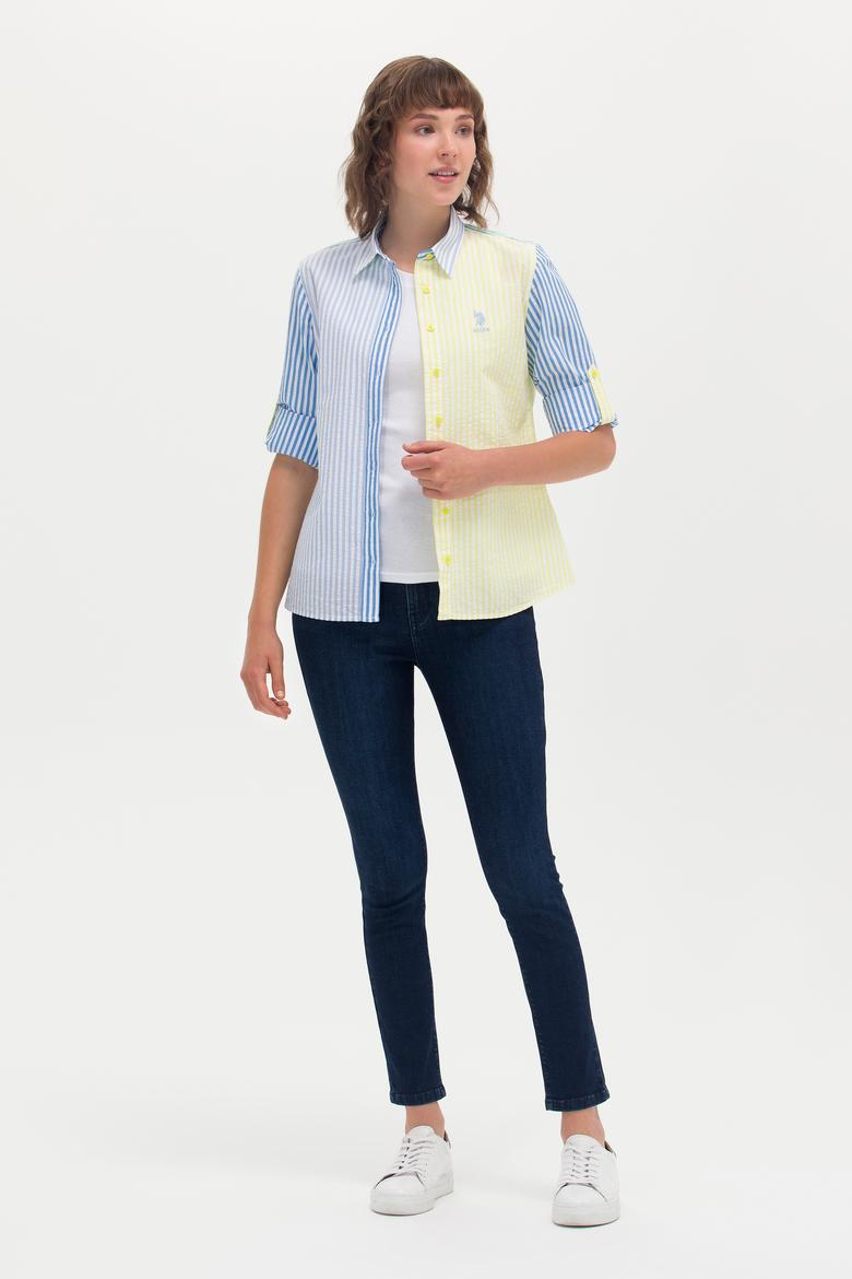 Kadın Neon Sarı Uzun Kollu Gömlek - 50264328006