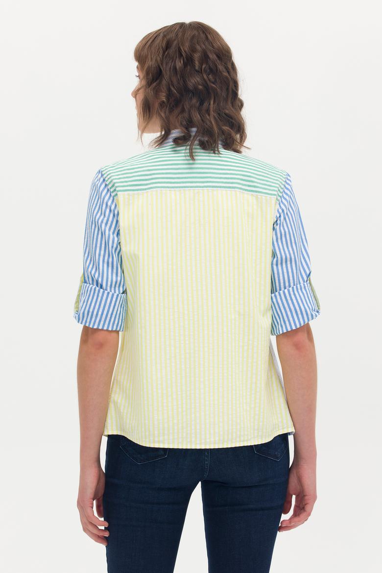 Kadın Neon Sarı Uzun Kollu Gömlek - 50264328006