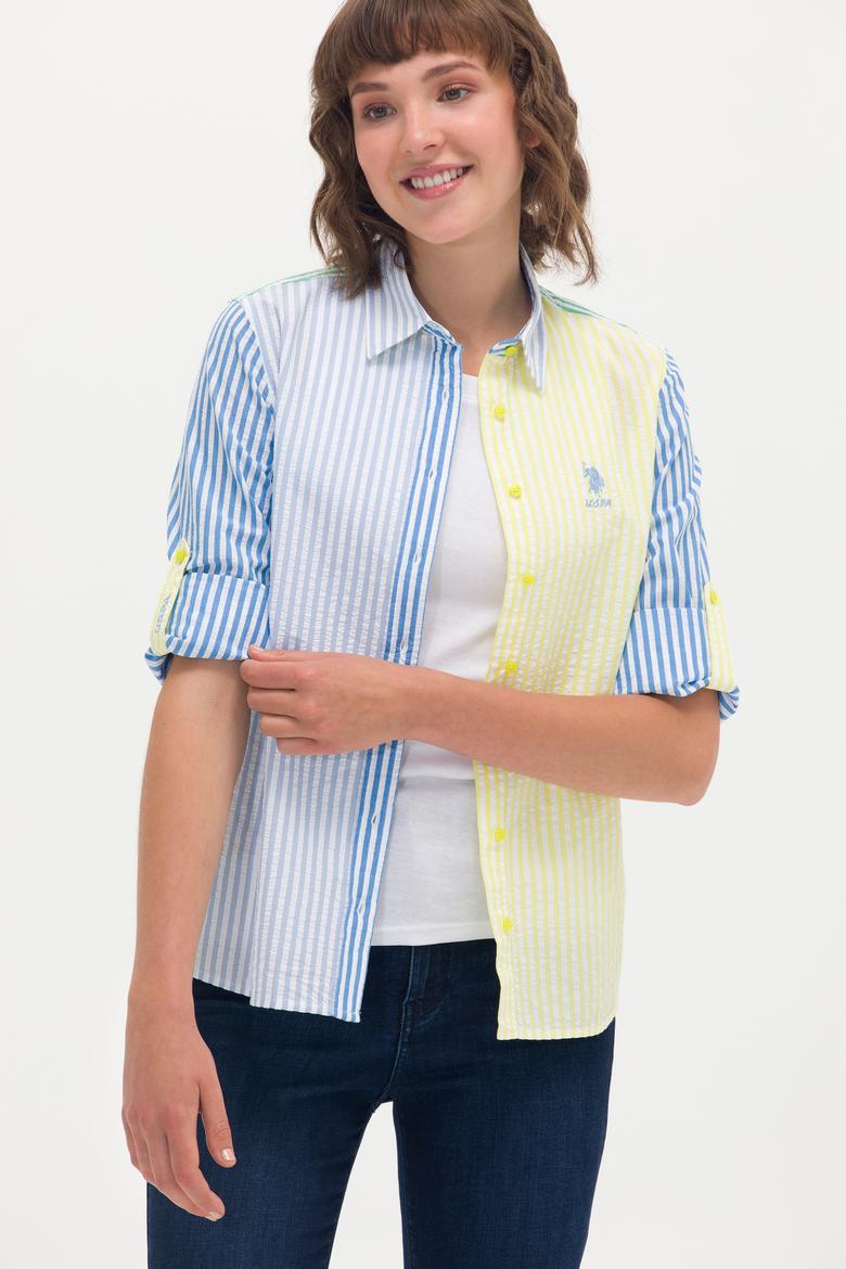 Kadın Neon Sarı Uzun Kollu Gömlek - 50264328006