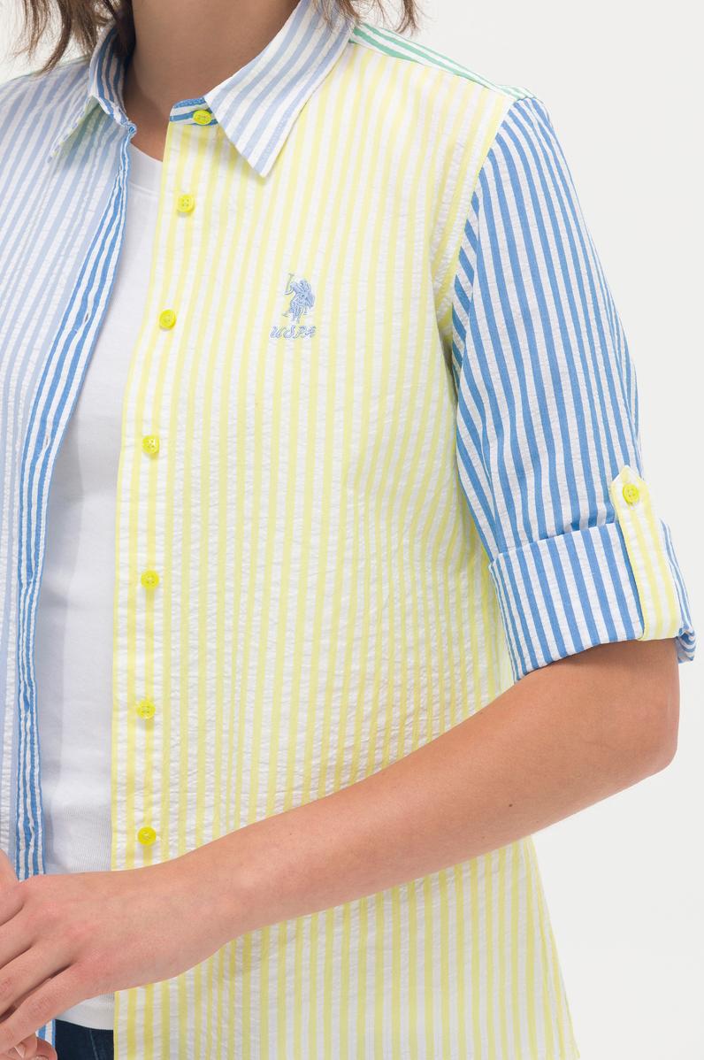 Kadın Neon Sarı Uzun Kollu Gömlek