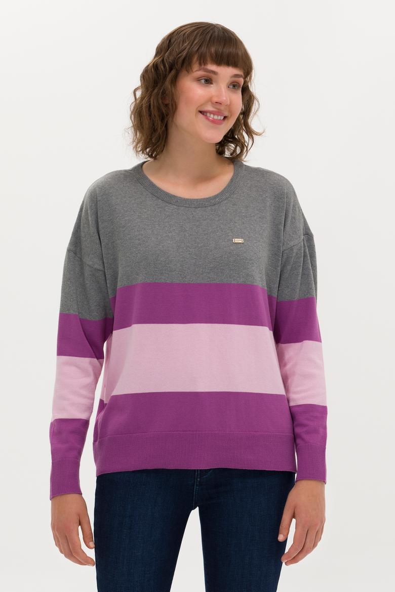 Kadın Gri Melanj Kazak