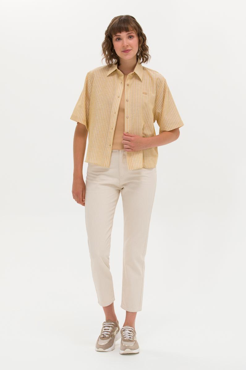 Kadın Bej Jean Pantolon