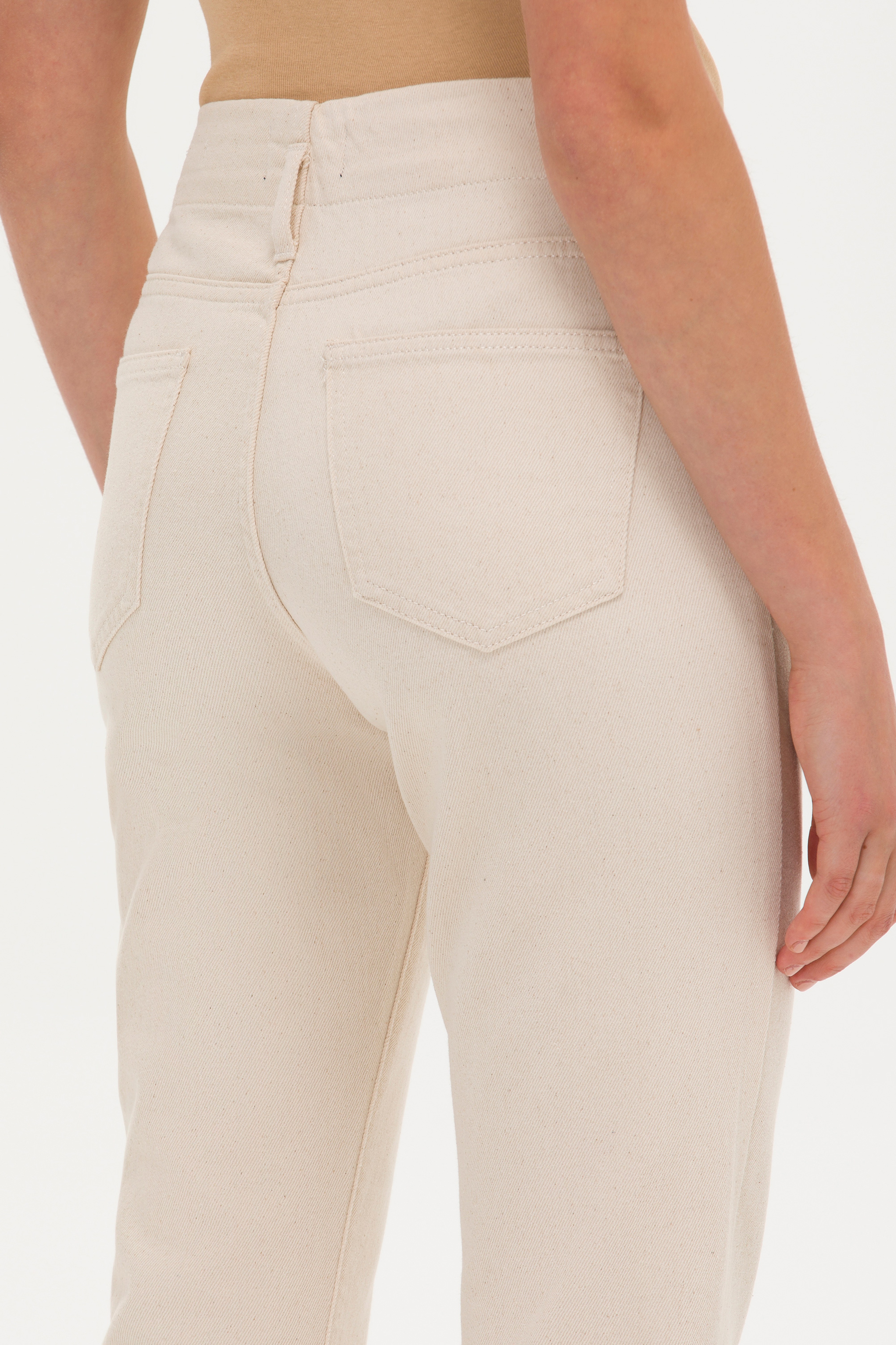 Kadın Bej Jean Pantolon - Image 7