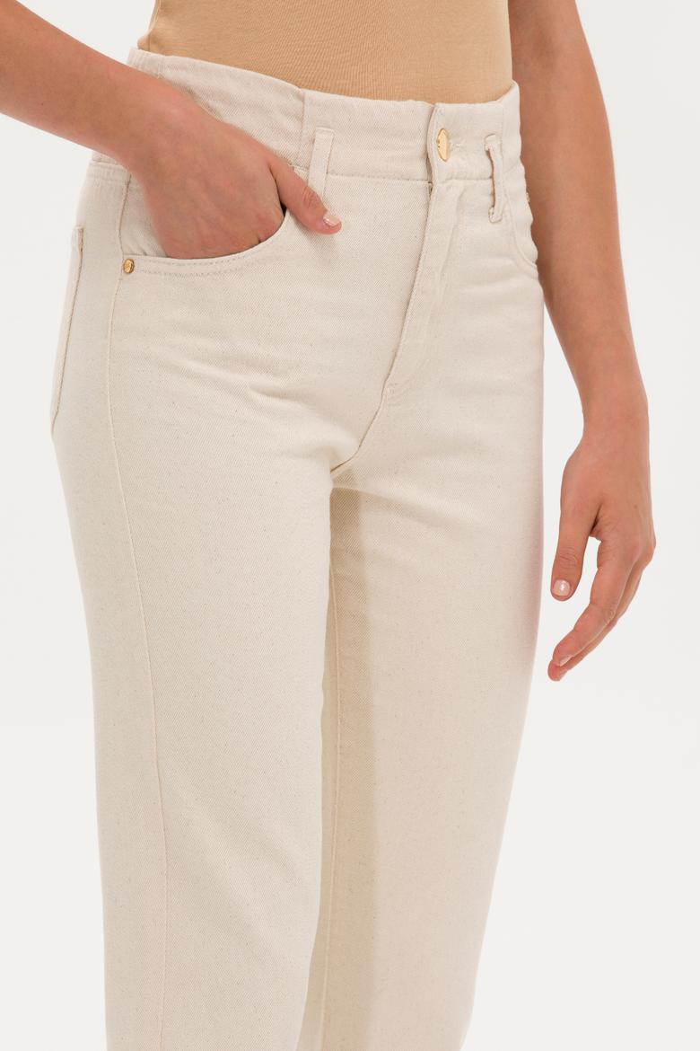 Kadın Bej Jean Pantolon - 50266287003