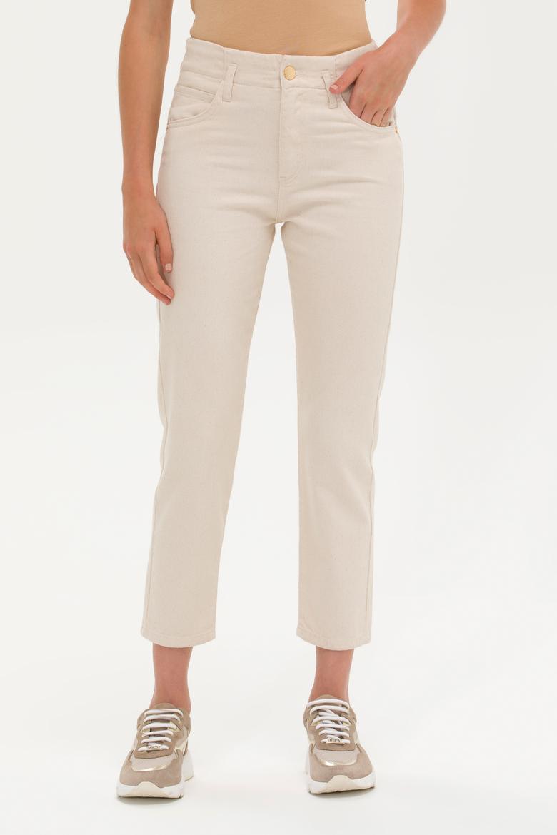 Kadın Bej Jean Pantolon - 50266287003