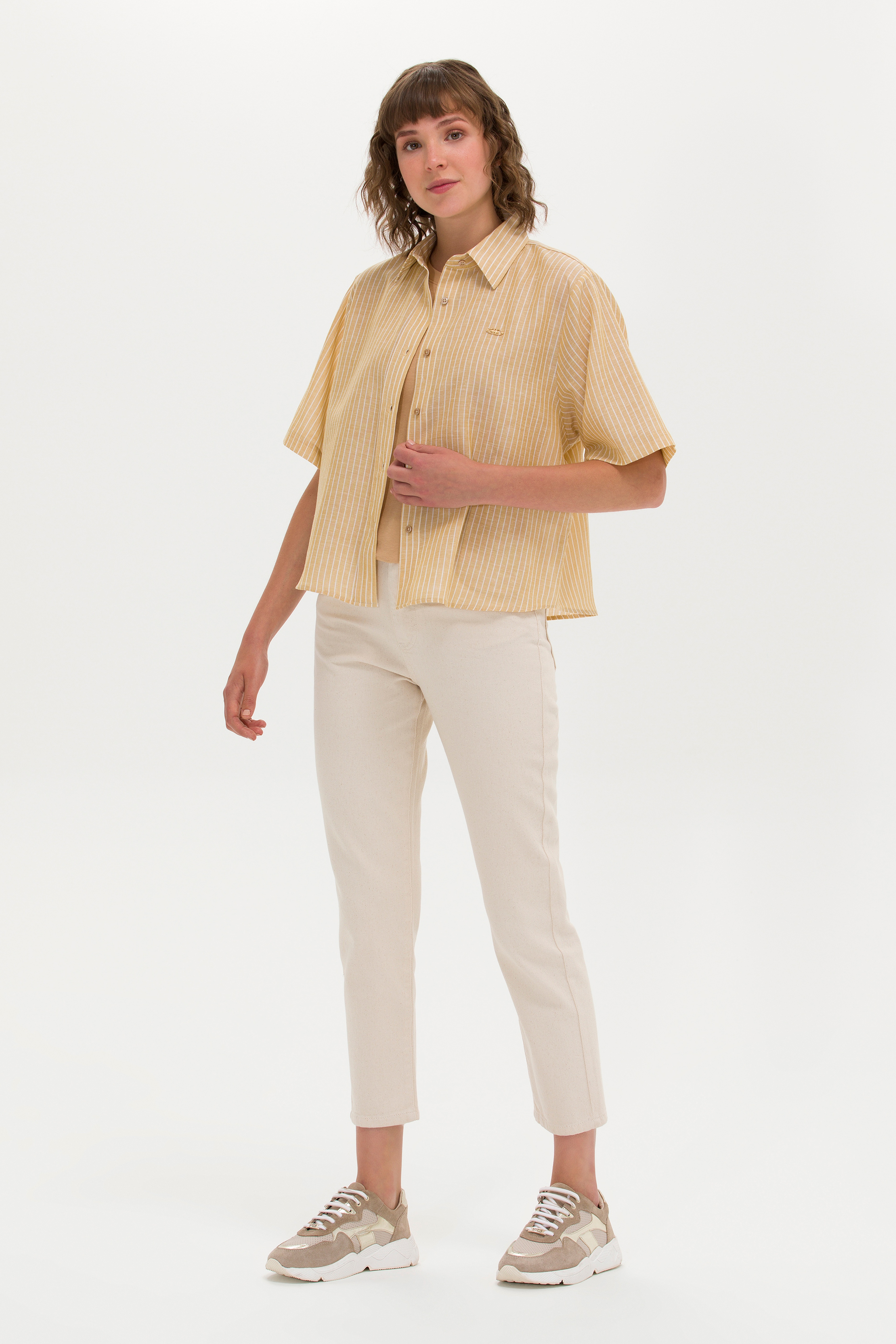 Kadın Bej Jean Pantolon - Image 3