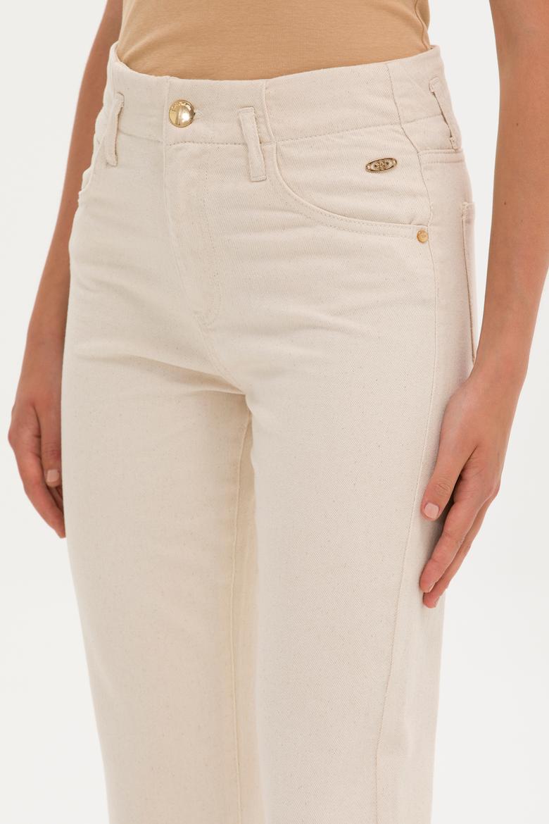 Kadın Bej Jean Pantolon - 50266287003