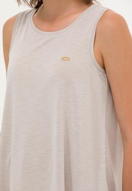 Kadın Taş Bisiklet Yaka Kolsuz Tişört - 50262481027