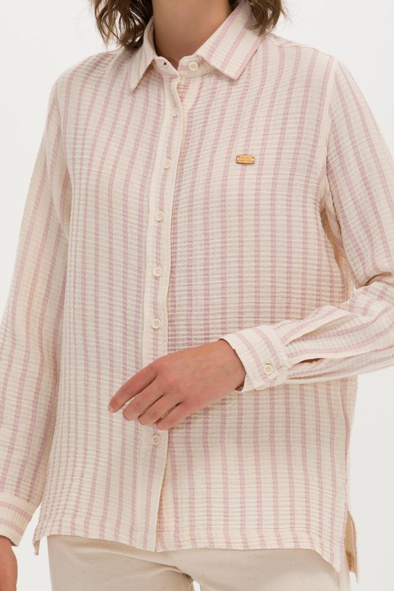 Kadın Manolya Uzun Kollu Gömlek - 50264226014